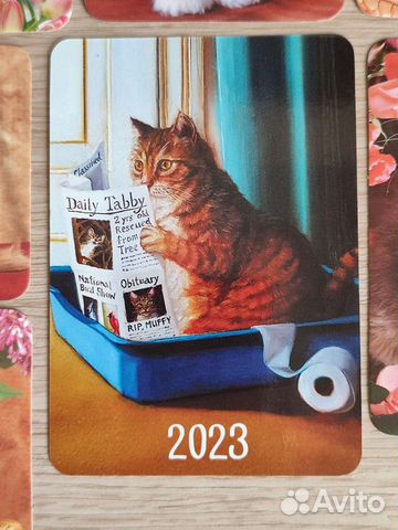Календарики с кошками для коллекции объявление продам