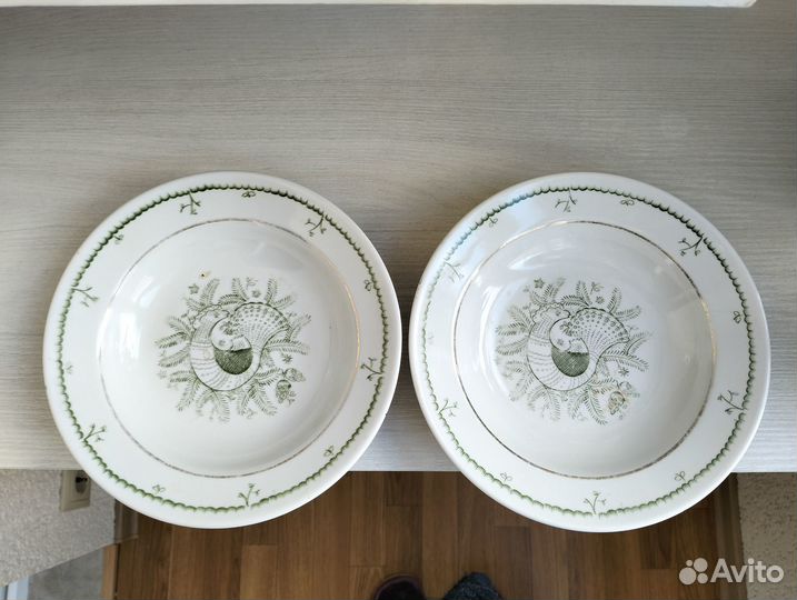 Суповые тарелки Хайтиский фарфоровый завод СССР