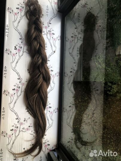 Шиньон из натуральных волос коса