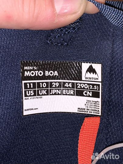 Сноубордические ботинки Burton moto boa blue