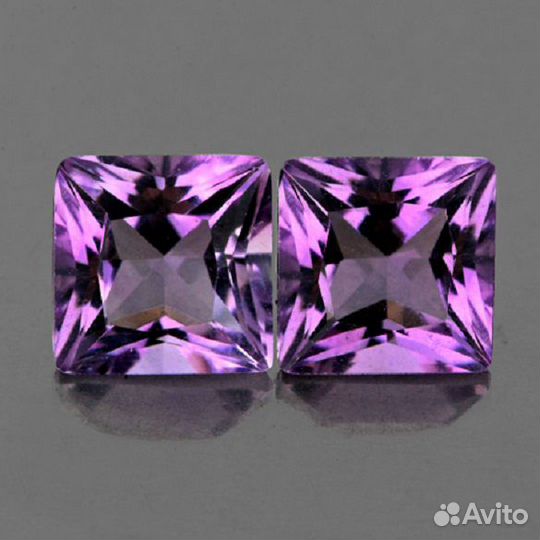 Аметист натуральный 1,86Ct к-кт 6х6мм Square (Prin