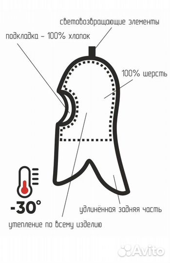 Шапка шлем зимняя Финляндия Nels р.38-40