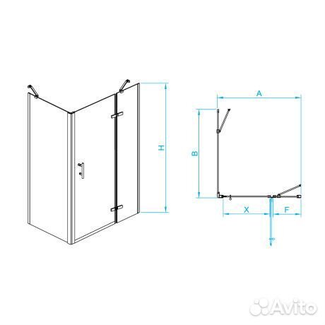 Душ. уголок RGW 100x124 Passage 41087720-084r