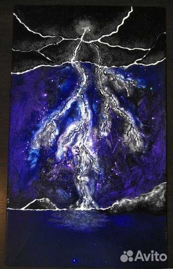 Интерьерная картина текстурная эпоксидная смола