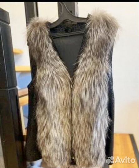 Жилет лиса чернобурка фирменная