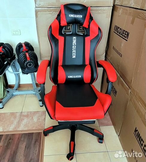 Компьютерное кресло кожаное экокожа новое