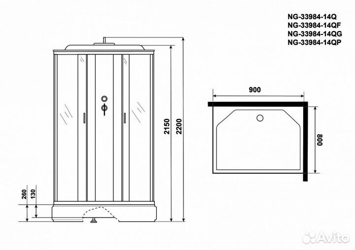 Душевая кабина Niagara NG-33084-14Q