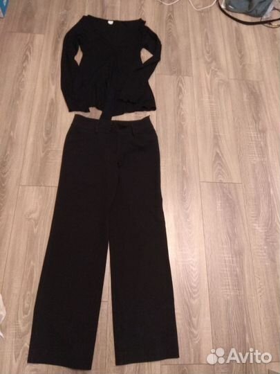 Чёрные брюки+кофта 42-44
