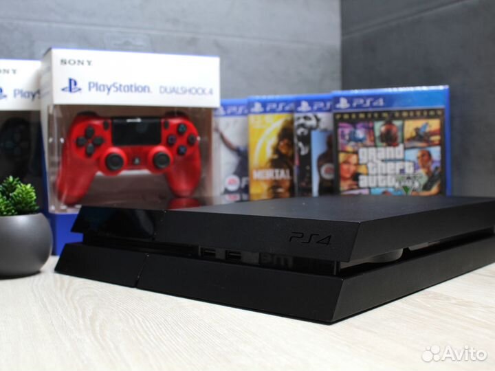 Sony playstation 4 + 2 джойстика + игры