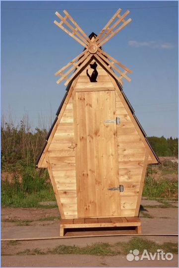 Дачный туалет с декором RXX