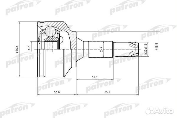Patron PCV1407 шрус наружн к-кт 21x48x21 citroen C