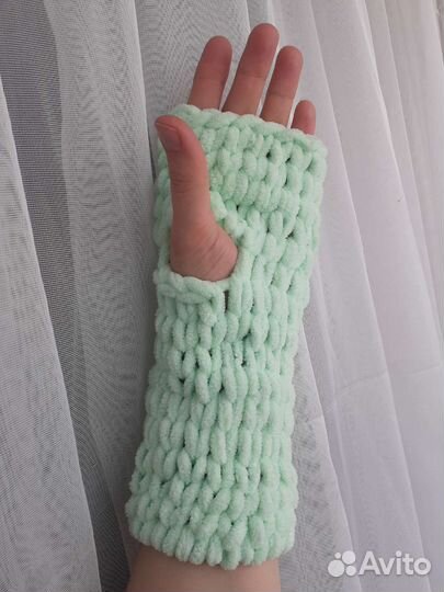 Митенки плюшевые