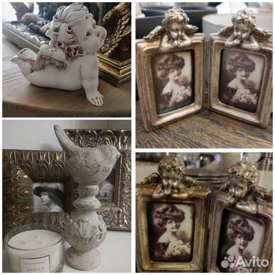 Статуэтка полотенце свеча птички ангел