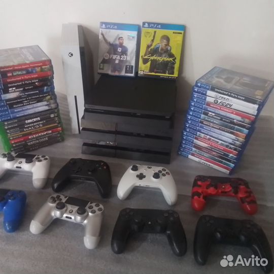 Игровая приставка ps4 + много игр