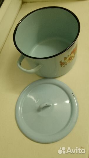 Кастрюля эмалированная СССР новая 3л