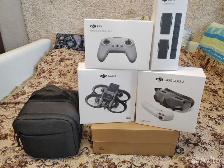 Большой комплект DJI Avata, 4 аккума, 2 пульта