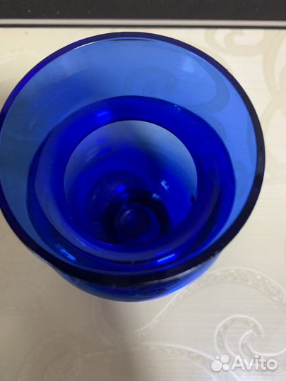 Ваза синее стекло СССР