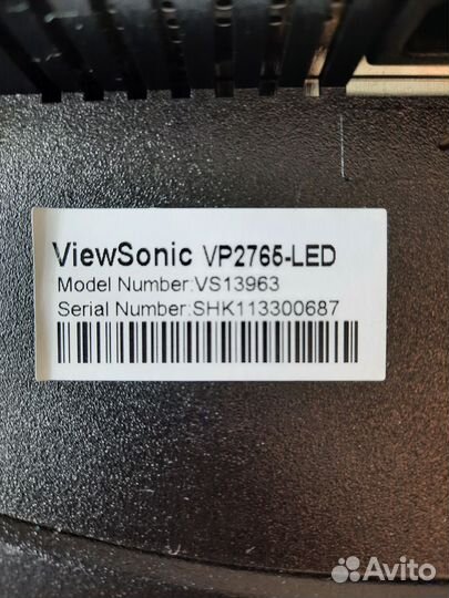 Монитор ViewSonic VP2765-ledj
