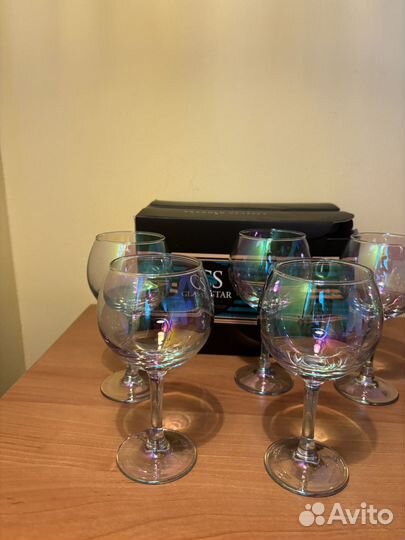 Фужеры бокалы набор 6 новые Glas Star в упаковке