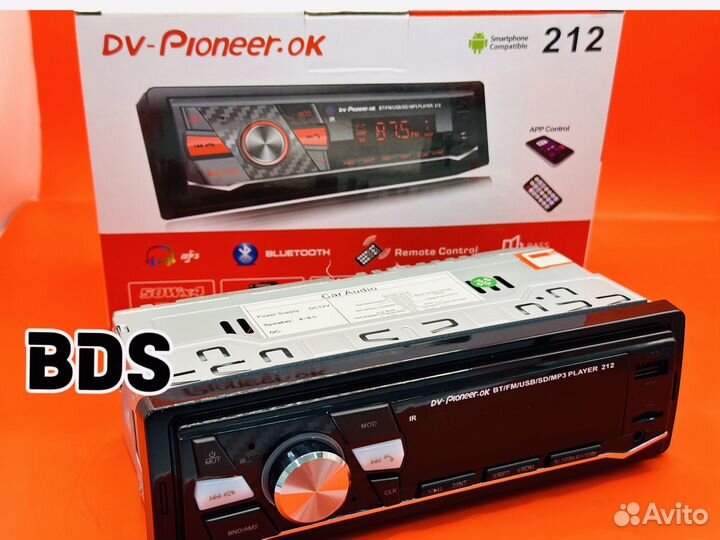 Магнитола pioneer 1din с bluetooth