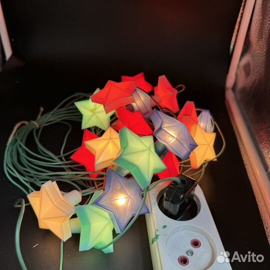 Новый год гирлянда времен СССР винтаж ретро