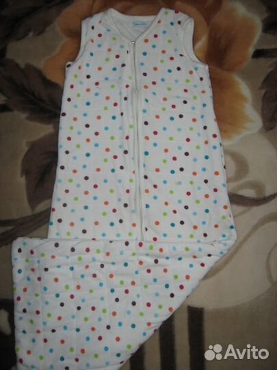 Детский конверт для сна, на молнии