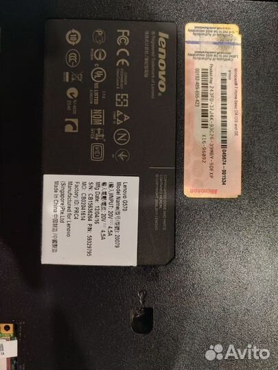 Ноутбук lenovo на запчасти