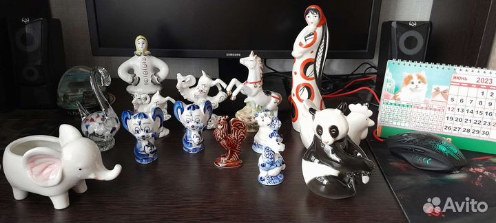 Статуэтки(гжель,фарфор,хрусталь)