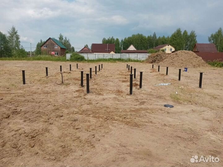 Винтовые сваи + монтаж