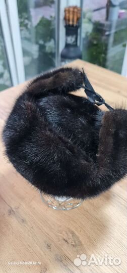 Норковая шапка мужская ушанка новая