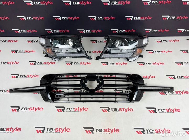 Фары с решеткой Toyota Land Cruiser 200 T2086