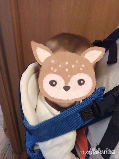 Рюкзак-кенгуру Chicco GO (от 3,5 до 9 кг) Blue Wav