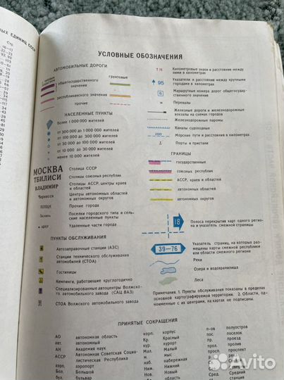 Редкий атлас автомобильных дорог СССР