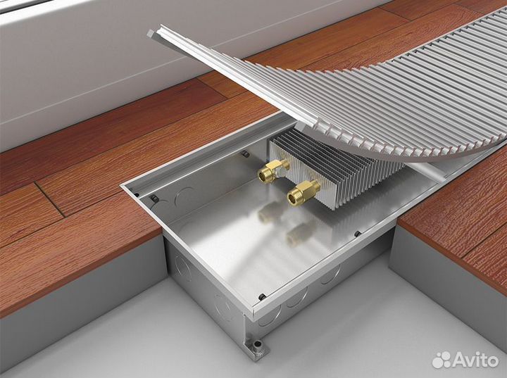 Конвектор внутрипольный minib RT с вентилятором KT