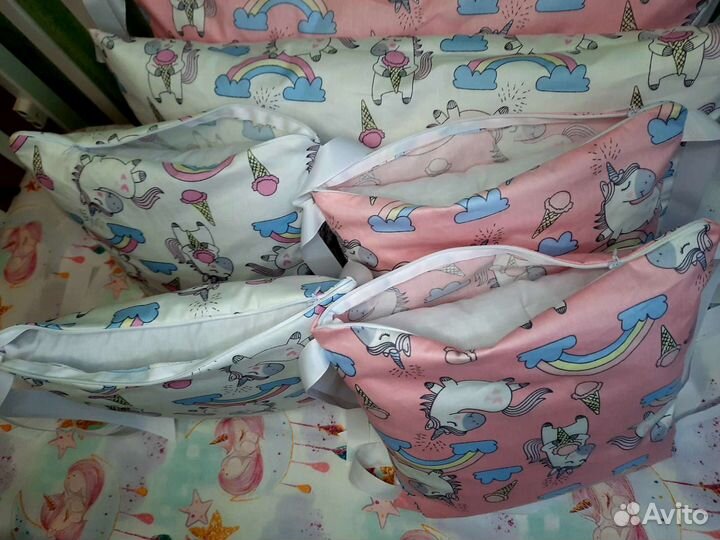 Бортики в детскую кроватку новые