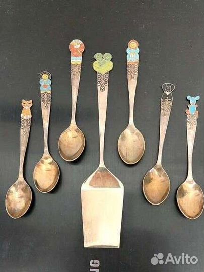 Набор чайный мельхиор репка