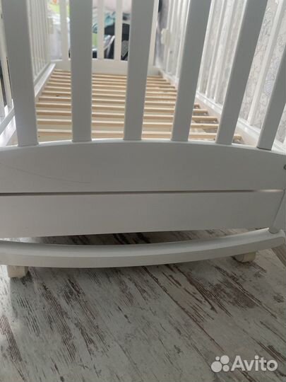 Детская кроватка- качалка Гандылян с матрасом