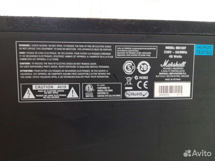 Комбоусилитель гитарный Marshall MG15