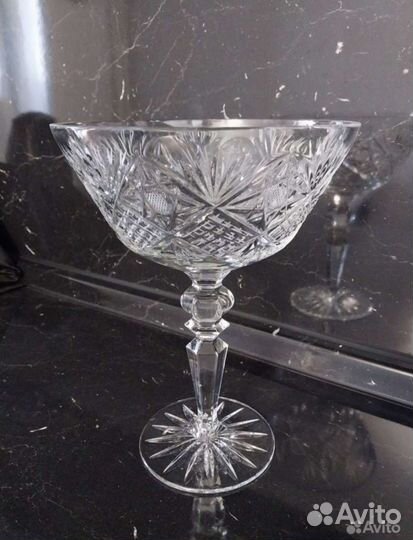 Ваза хрустальная на ножке СССР