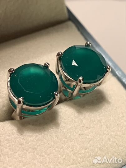 Серьги Пусеты Агаты 6 карат