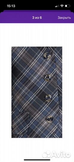 Жилетка школьная в клетку