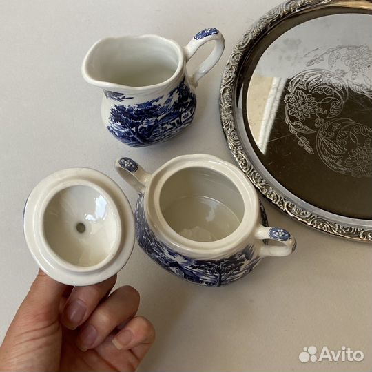 Сахарница и молочник винтаж Англия Staffordshire