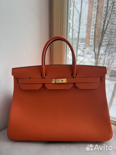 Сумка Hermes Birkin 40 orange togo