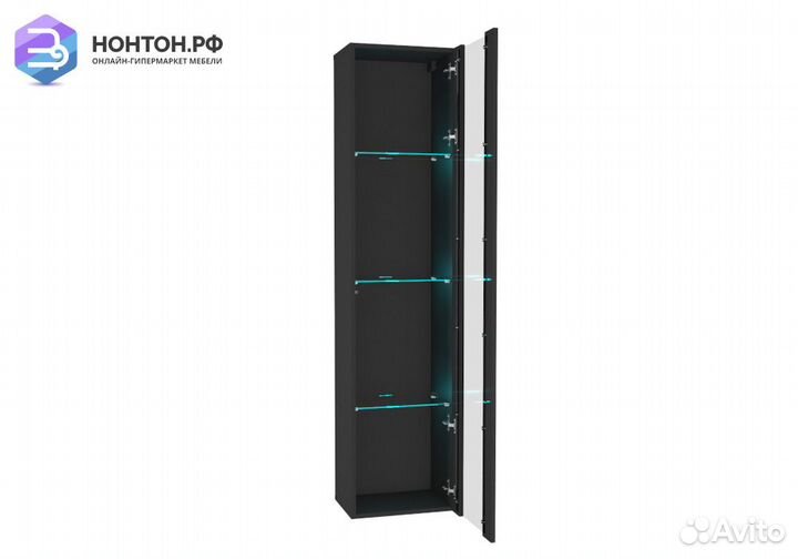 Шкаф навесной Point тип-41 черный глянец / черный