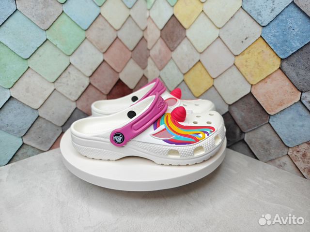 Crocs Sabo Unicorn белые