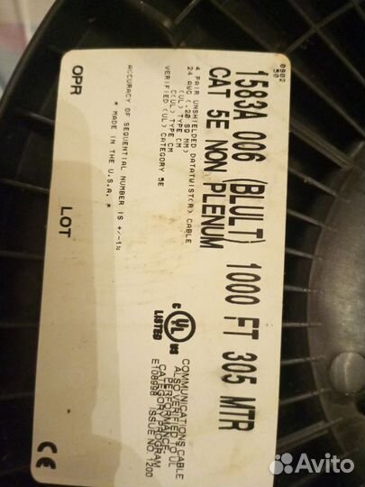 Кабель производство USA (не китай) инф/интернет