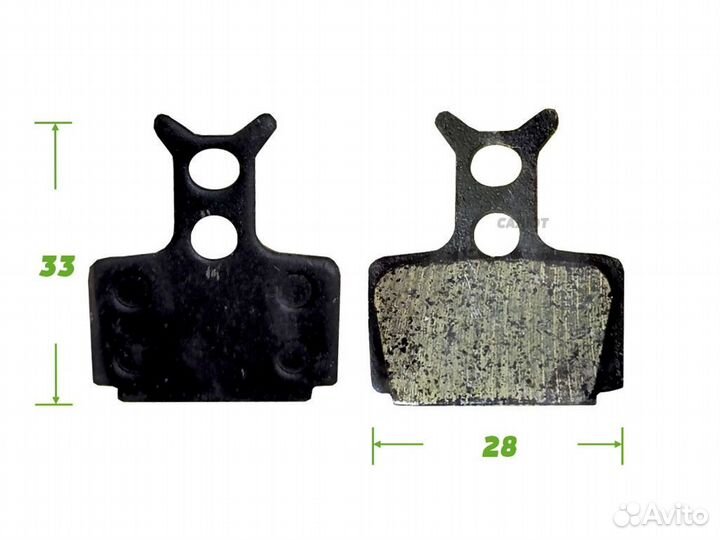 Колодки тормозные велосипедные Yi Teng №19 (312541