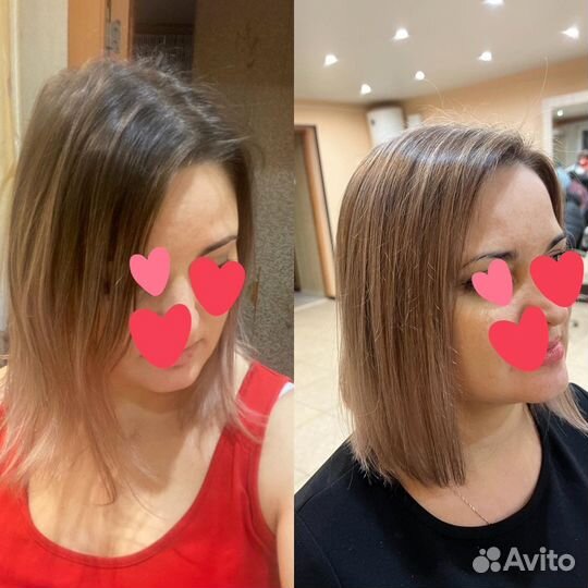 Стрижка, окрашивание, мелирование