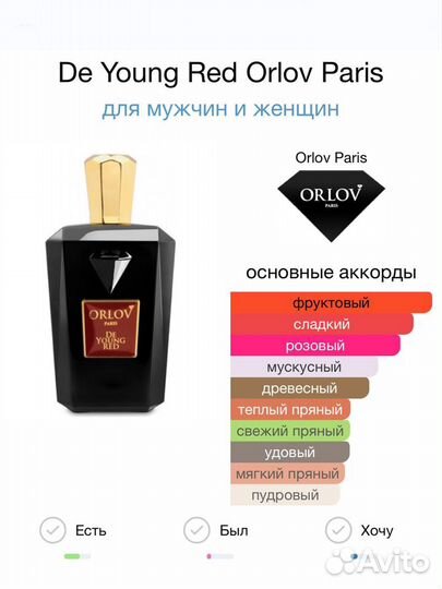 Парфюм Orlov paris De Young red на распив 5мл