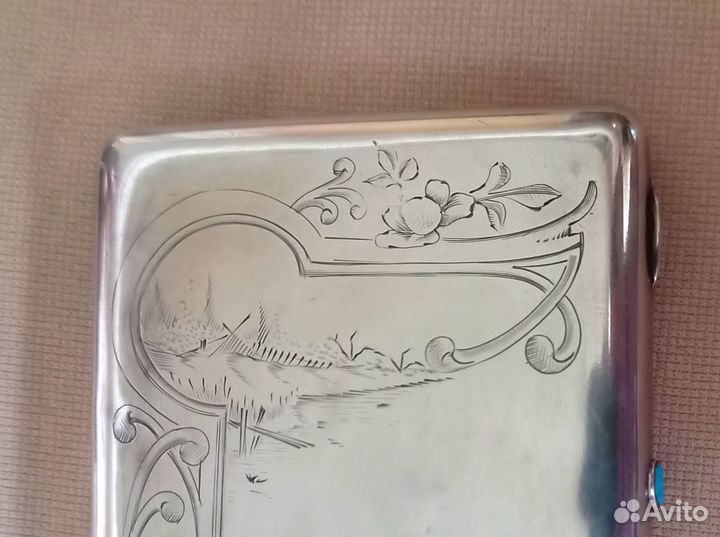 Портсигар серебро 84